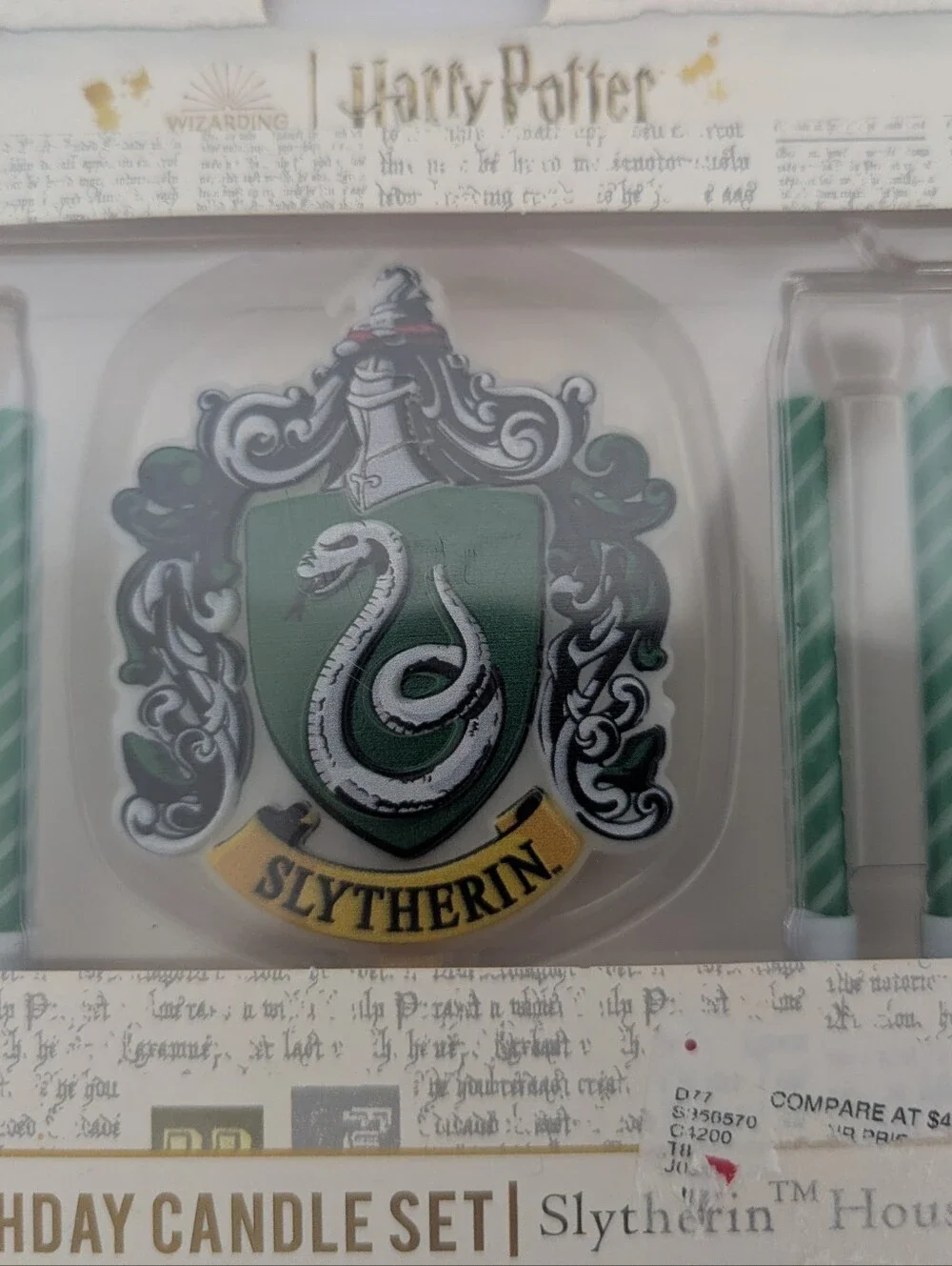 ME Makeover Essentials Harry Potter Slytherin Green Birthday Candle Set